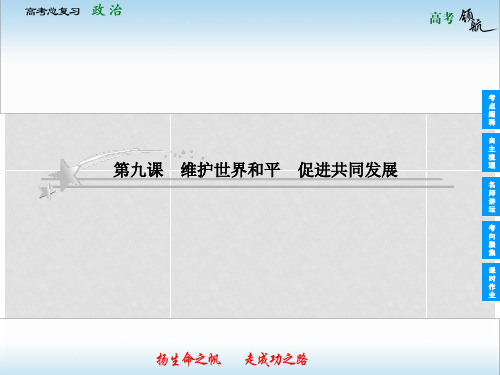 高考政治总复习 49 维护世界和平 促进共同发展课件 新人教版必修2
