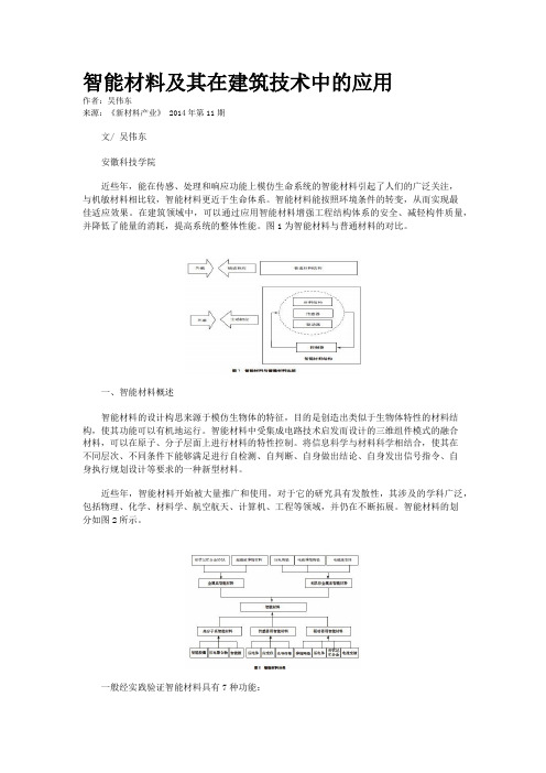 智能材料及其在建筑技术中的应用