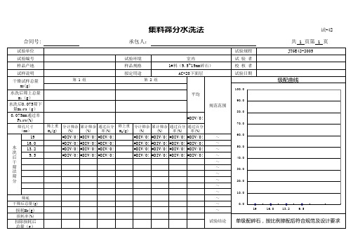 集料筛分水洗法