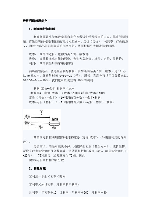 经济利润问题简介