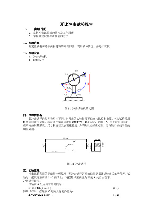 夏比冲击试验报告