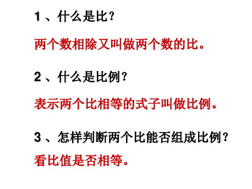 比和比例的整理与复习