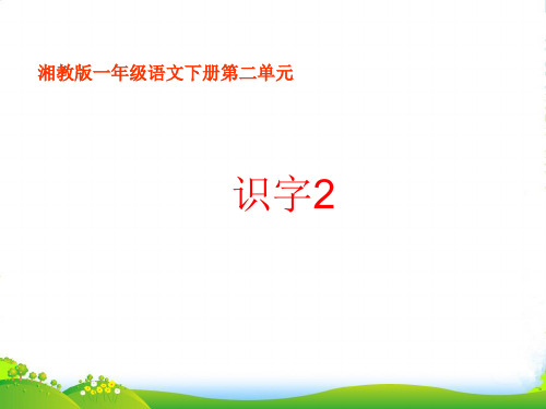 一年级语文下册 识字2课件 湘教