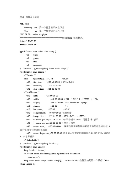 BMP 图像显示处理