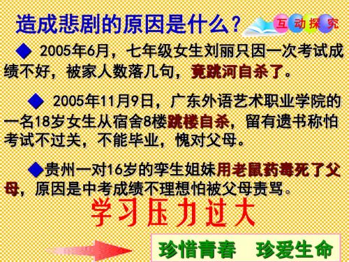 人教版九年级上册政治课件第4单元理智面对学习压力