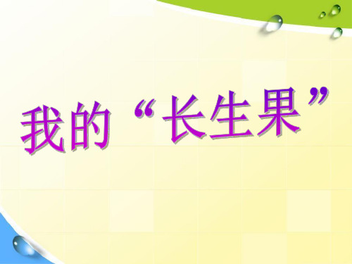 五年级上册语文课件《我的“长生果”》PPT课件部编版