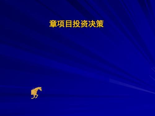 项目投资决策讲义(PPT 34张)