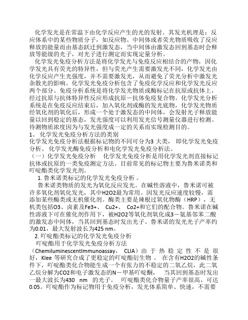 化学发光免疫分析方法.