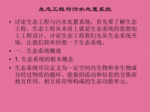 生态工程与污水处理系统ppt课件