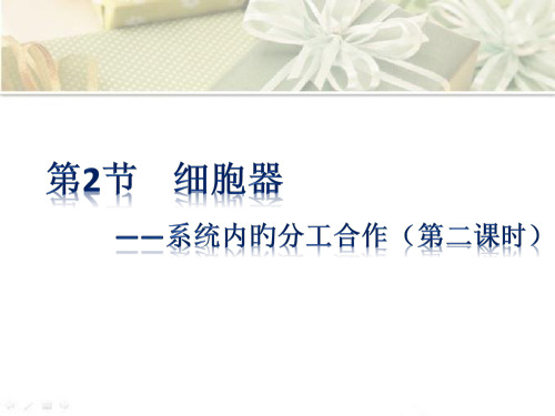 高中生物必修一细胞器第二课时分泌蛋白的合成和运输省名师优质课赛课获奖课件市赛课一等奖课件