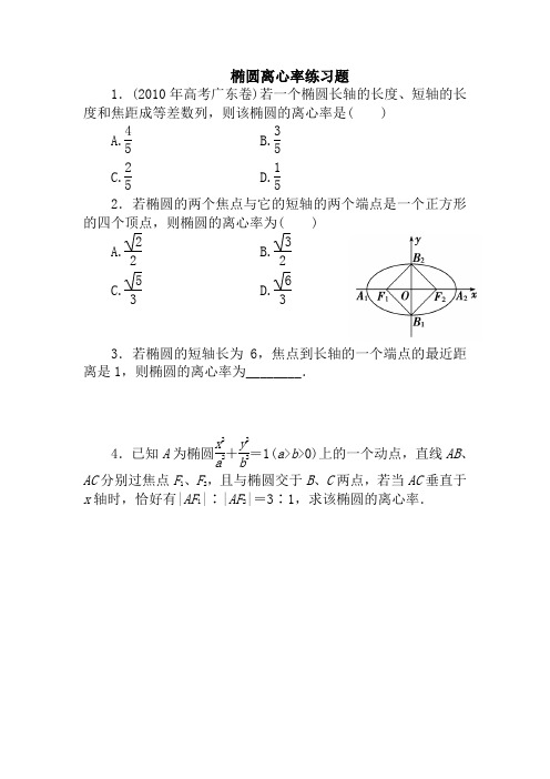 离心率练习题