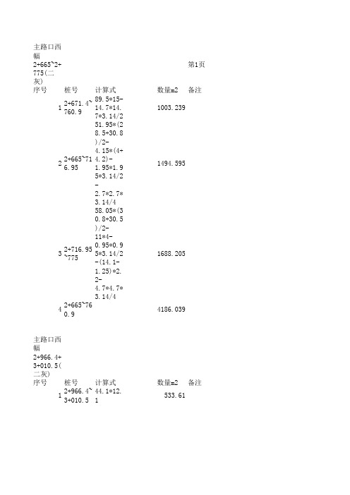 道路工程清单核算表.xls
