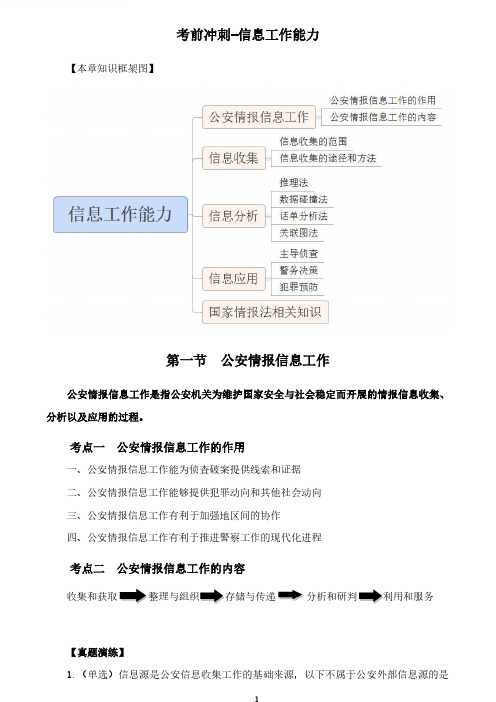 公务员 公安招警考试知识点课件 专项知识点 — 考前冲刺-信息工作能力