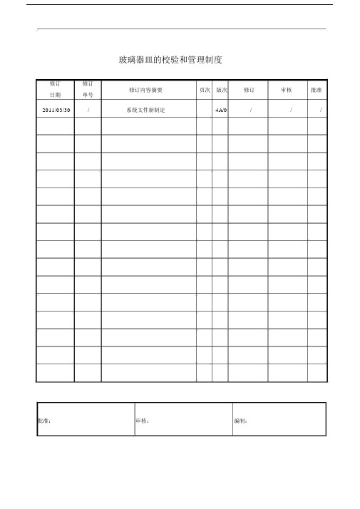玻璃器皿的校验和管理制度.doc