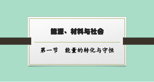 沪科版初中物理九年级全一册精品教学课件 第二十章 能源、材料与社会 第一节 能量的转化与守恒