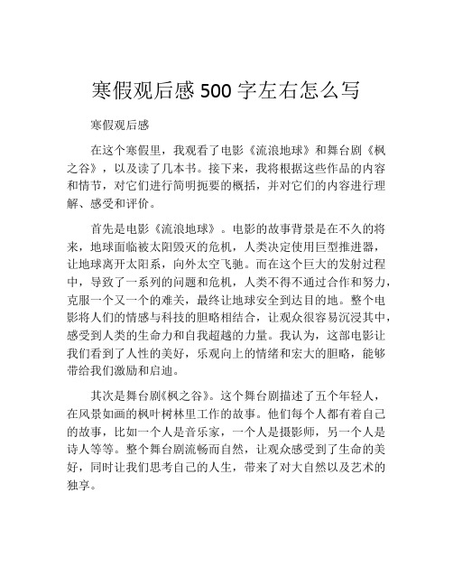 寒假观后感500字左右怎么写