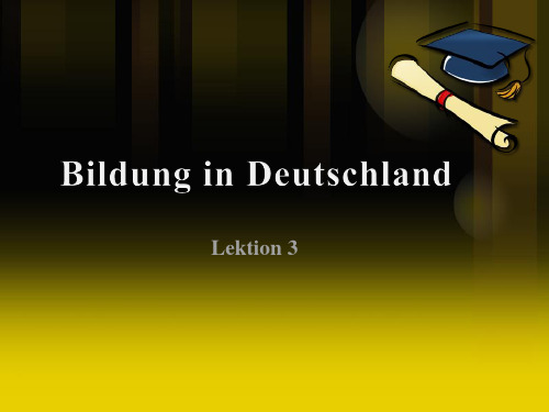 大学德语第三课Lektion 3 Bildung in Deutschland 德国教育