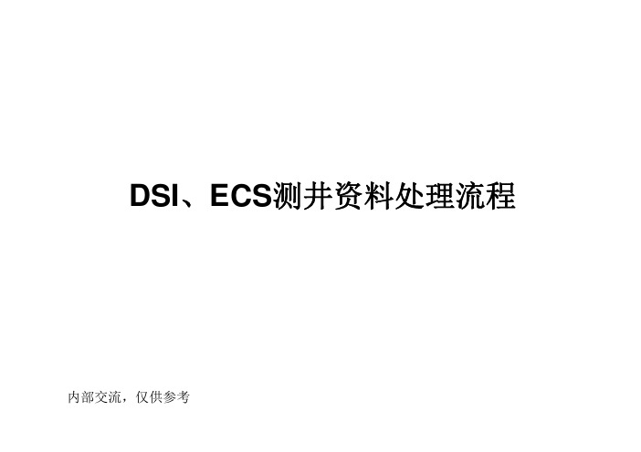 Geoframe中偶极声波测井DSI处理流程