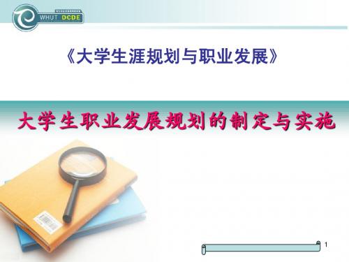 第八讲 大学生职业发展规划的制定与实施