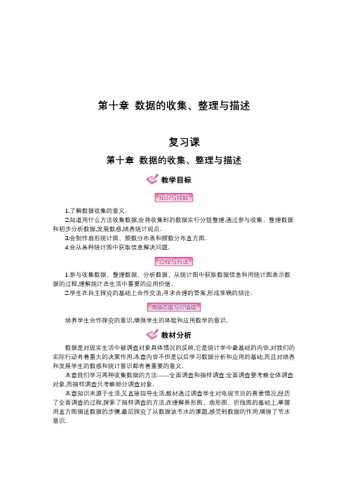 新人教版初中七年级数学下册《数据的收集、整理与描述 小结 构建知识体系》优质课教学设计_2