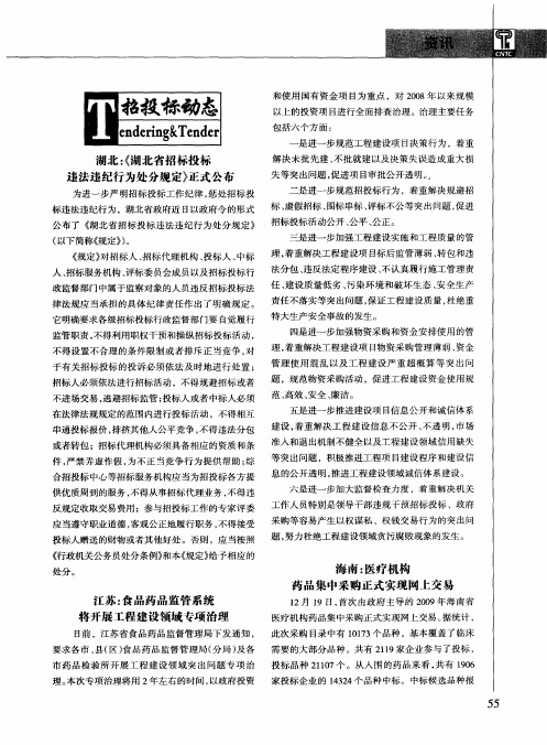湖北:《湖北省招标投标违法违纪行为处分规定》正式公布