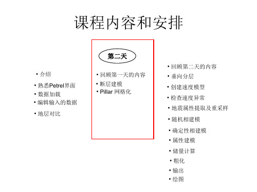 精选Petrel入门培训02断层建模Pillar网格化资料