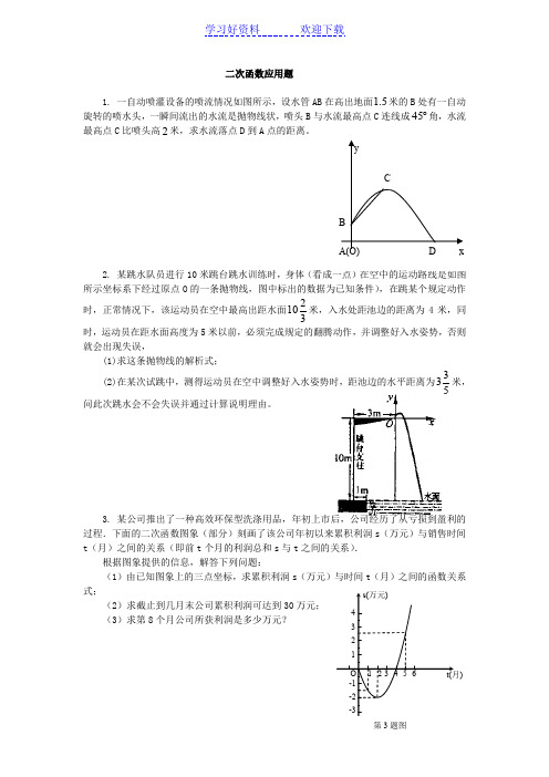 二次函数应用题