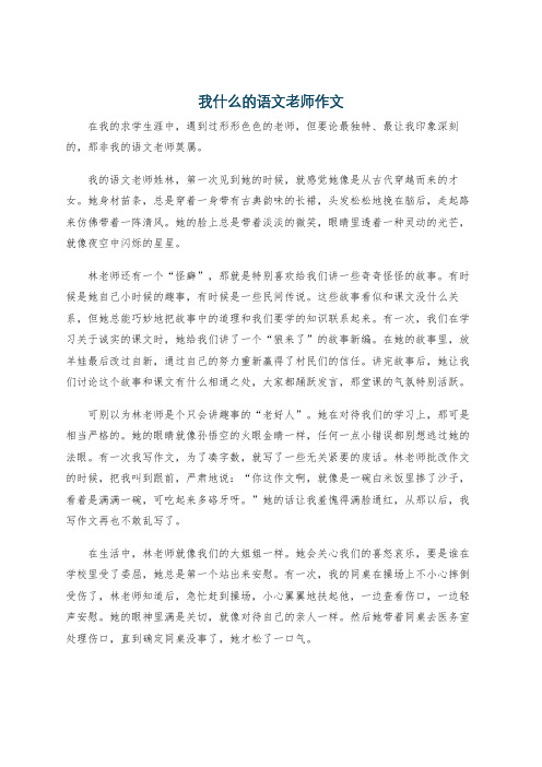 我什么的语文老师作文