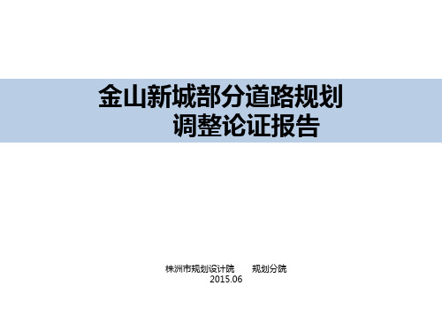 金山新城道路调整论证详解