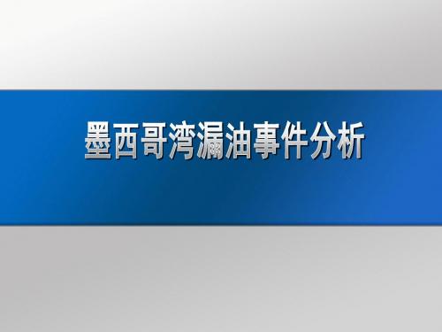 墨西哥湾原油泄漏事件案例分析.