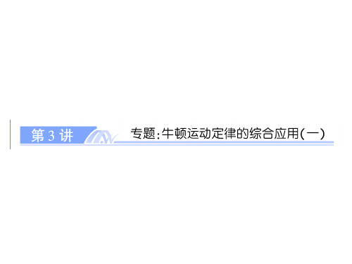 高考物理人教总复习教师用书配套课件第3章第3讲专题牛顿运动定律的综合应用一