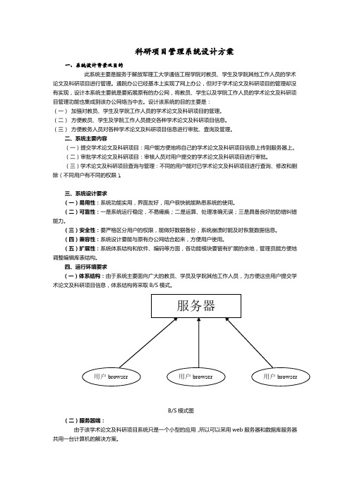 科研项目管理系统