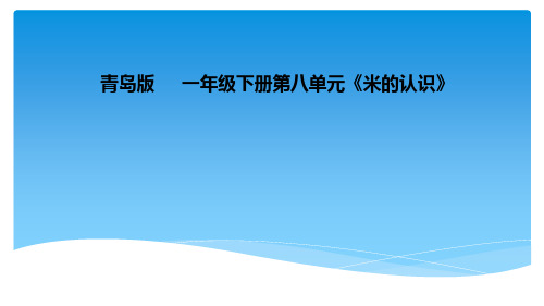 一年级下册数学课件 -8.2   《米的认识》  ︳青岛版  (共14张PPT)