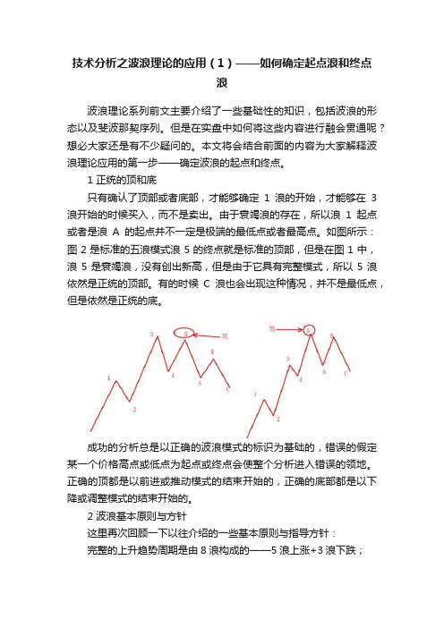 技术分析之波浪理论的应用（1）——如何确定起点浪和终点浪