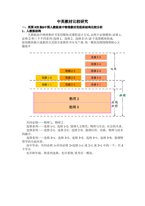 中英教材比较分析