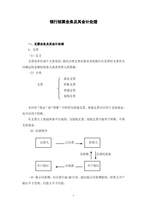 银行结算业务及其会计处理