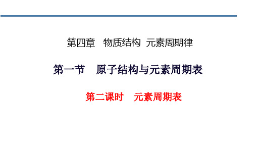 元素周期表+课件++2022-2023学年高一上学期化学人教版(2019)必修第一册+