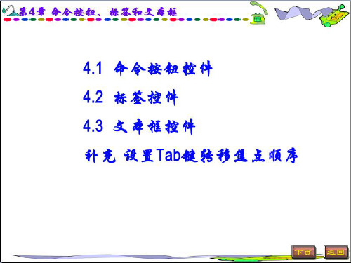 第4章 命令按钮、标签和文本框