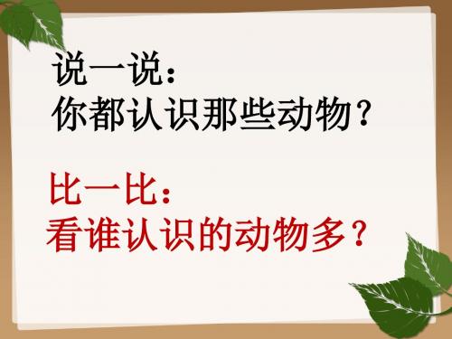 最新部编本人教版语文二年级上册口语交际 有趣的动物公开课课件ppt