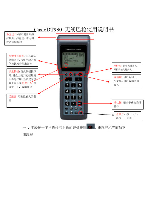 CasioDT930 无线巴枪使用说明书