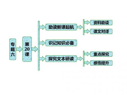 (苏教版)2018-2019学年高中语文专题六第20课赠黎安二生序(自读课)课件选修《唐宋八大家散文选读》