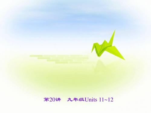 聚焦中考英语(陕西地区)课件:第20讲 九年级Units 11~12