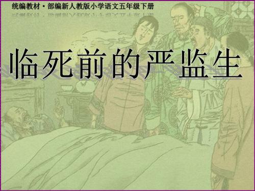 《临死前的严监生》教学PPT课件(统编教材·部编新人教版小学语文五年级下册)