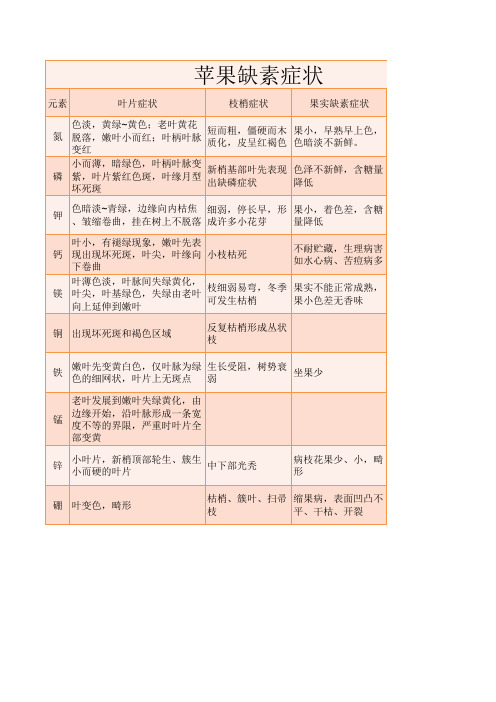 苹果缺素症状-李文棣