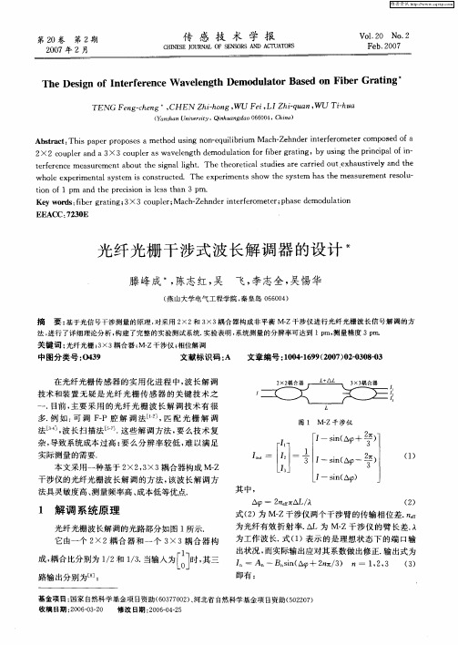 光纤光栅干涉式波长解调器的设计