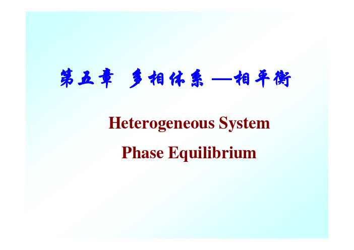 第五章多相体系—相平衡Heter...