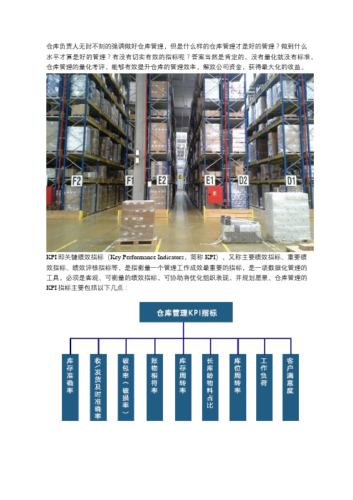 仓库管理的KPI指标