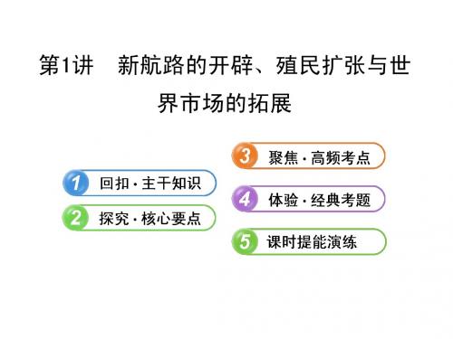 2014届高三历史一轮复习课件10.1新航路的开辟、殖民扩张与世界市场的拓展(必修2)