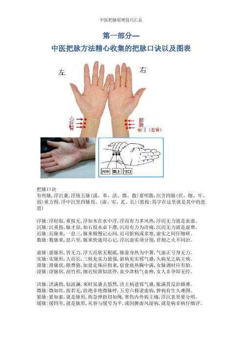 中医把脉原理技巧汇总