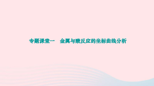 九年级化学下册第八单元金属和金属材料专题课堂一金属与酸反应的坐标曲线分析作业新版新人教版